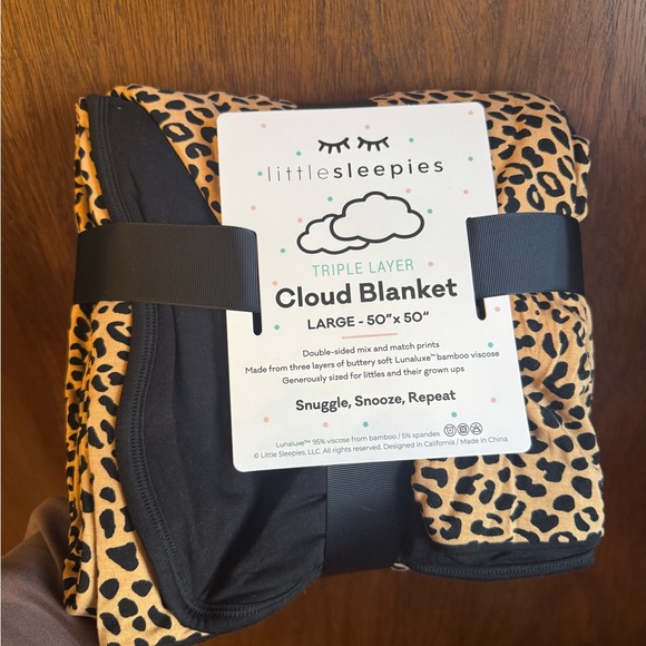 Little Sleepies Other - Little Sleepies Cloud Blanket - Leopard Print